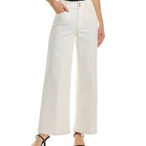 Paige Harper Ankle Vintage Wide Leg Jeans Tonal Ecru Distressed Size 27 $229